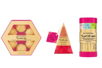Golden Bath: Fizzing Bath Balls, Bath Confetti a 12 Scented Bath Infusions, Made in Sephora