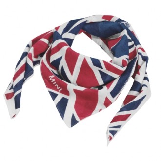 Módní doplňky od značky Mini, stylový unisex šátek v britské vlajky