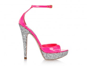 Růžové sandálky z kolekce jaro-léto 2012, značka Miu Miu