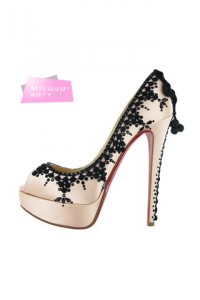 Svatební boty na vysokém podpatku a platformě Christian Louboutin - Torero
