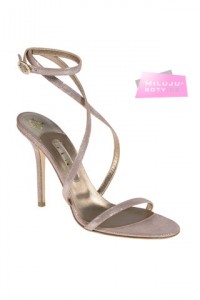 Zlaté páskové boty na podpatku Gina 2012 - Charlize