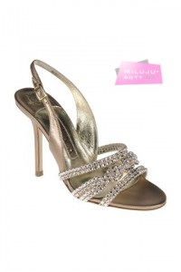 Zlaté páskové svatební boty Gina 2012 - Allium