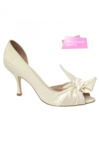 Svatební lodičky s mašlí Emmy