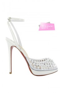 Stříbrné svatební boty Christian Louboutin 2010