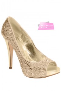 Svatební zlaté lodičky Gina