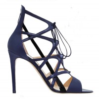 Alejandro Ingelmo Boomerang: páskové šněrovací sandálky, výška podpatku 100 mm, k dostání v e-shopu Alejandro Ingelmo