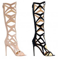 Alejandro Ingelmo Circe: kožené, vysoké gladiátorky, zadní zip